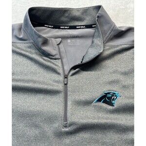 Nike Golf Pullover XXL Gray Carolina Panthers Dri Fit 1/4 Zip Sweatshirt NFL